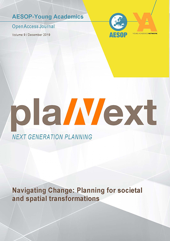 						View Vol. 9 (2019): Navigating change: Planning for societal and spatial transformations
					